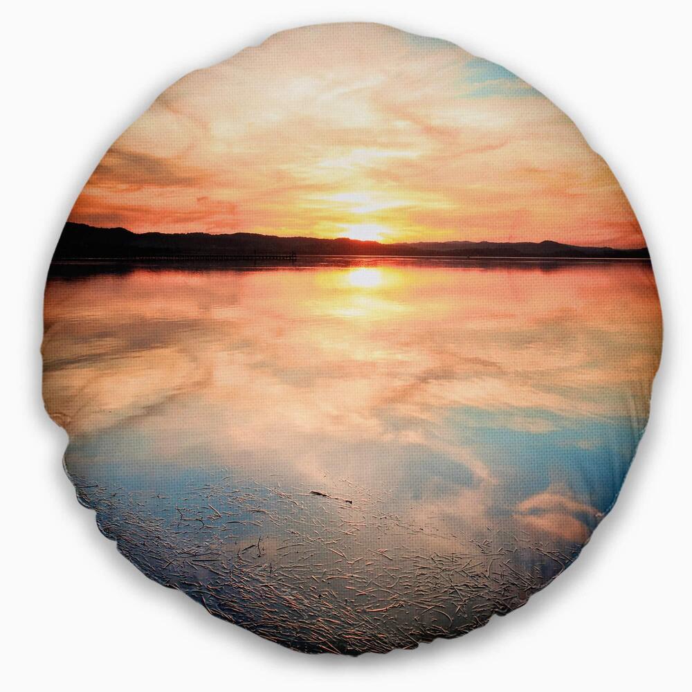 6348 Designart Sensational Sunset in Australia' Seascape Round 16"